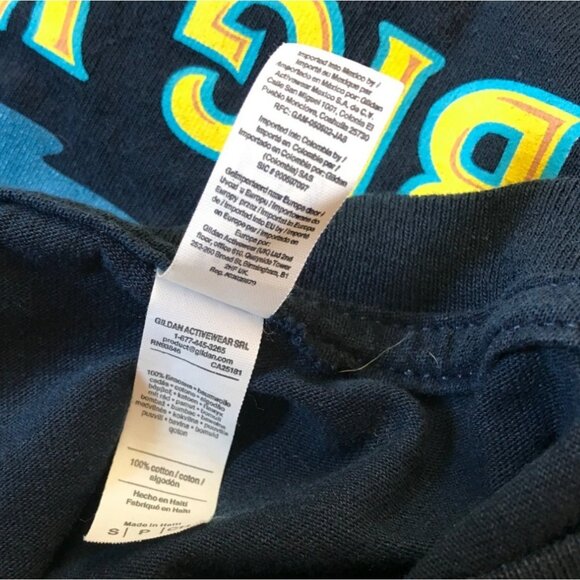 Kona Classic Big Wave Golden Ale Dual Graphic Print Long Sleeve Tee Sz S LS Navy - Picture 6 of 6